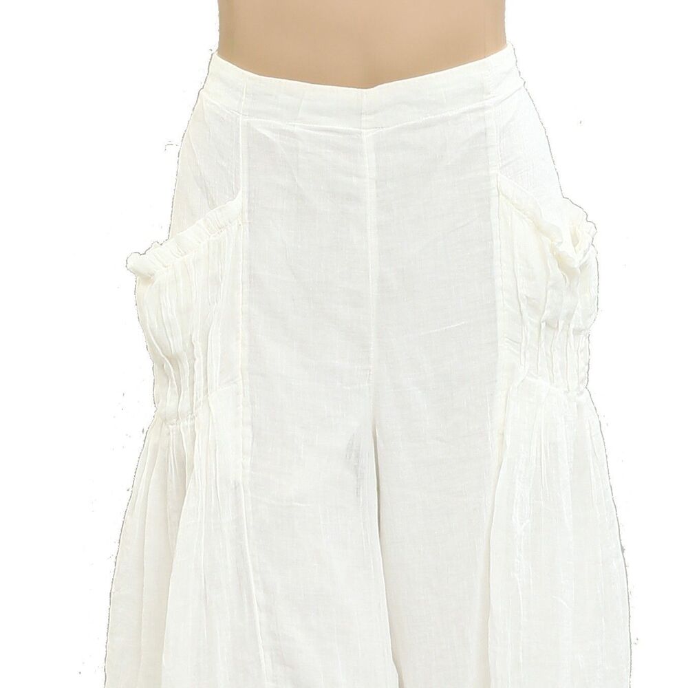 Free People Free-est Dune Pant Wide Leg Crinkled Cotton Beachy Breezy XL 279653 - Picture 5 of 8